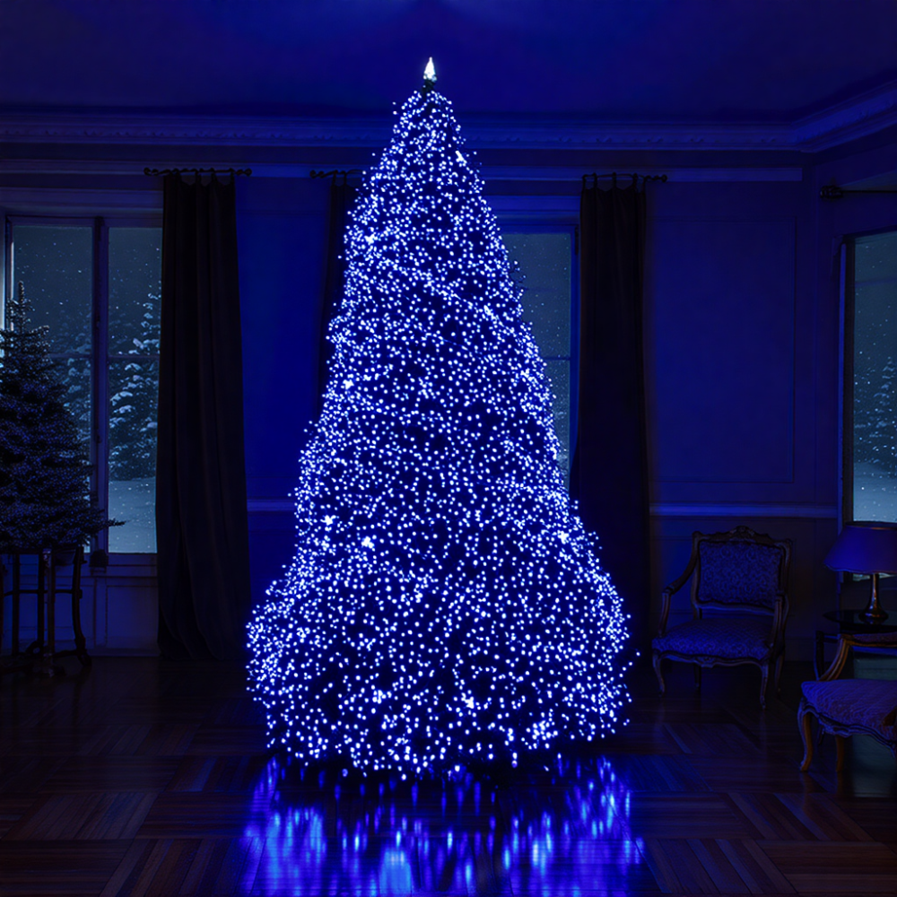Гірлянда Різдвяна фея вулична 100 (м) 1000 LED чорний провід Синій CF1000L100MBBL Коломыя - изображение 5