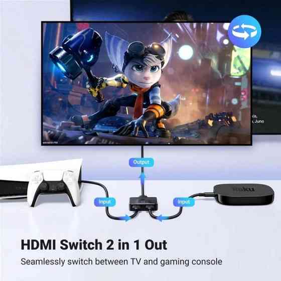 Спліттер 2 в 1 HDMI 2.0 Ugreen CM217 Луцьк