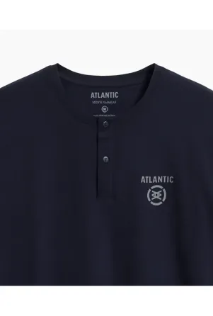 Чоловіча піжама (довгі штани, довгий рукав) 100% Бавовна Atlantic NMP-375 L Київ