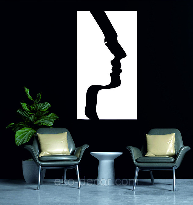 Декоративне настінне Панно «Сілует жінки», Декор на стіну 110*61 см, Білий Київ - фото 2