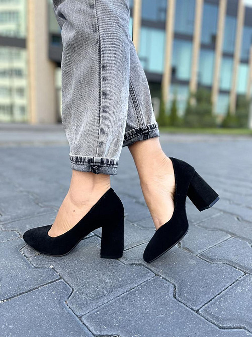 Nivelle Туфлі жіночі NIVELLE чорні натуральна замша каблук 9 см (1592/8051-8048) Коломия - фото 3
