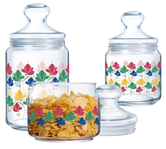 Набір банок Luminarc Club Fluury, 3х0.5, 0.75, 1 л (7093982) Київ