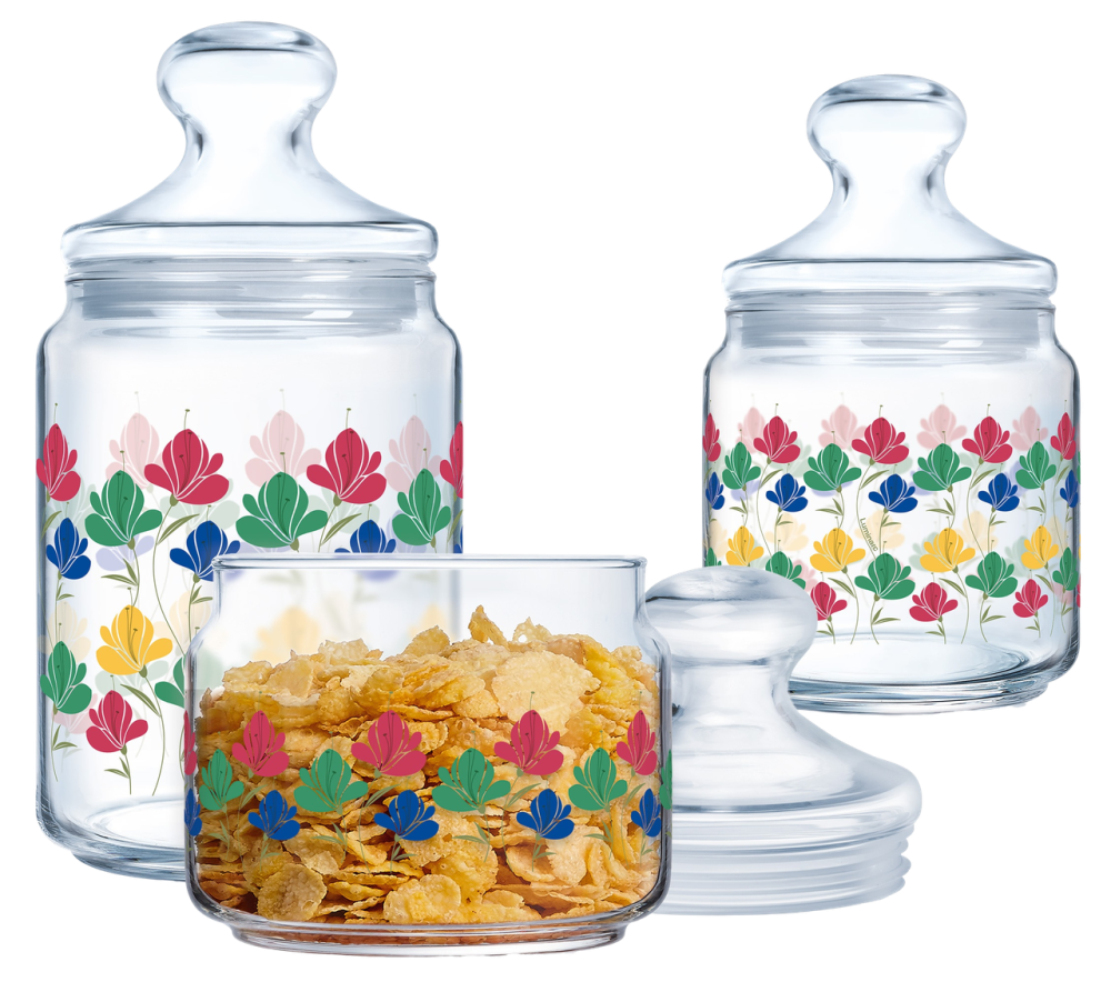 Набор банок Luminarc Club Fluury, 3х0.5, 0.75, 1 л (7093982) Киев - изображение 1
