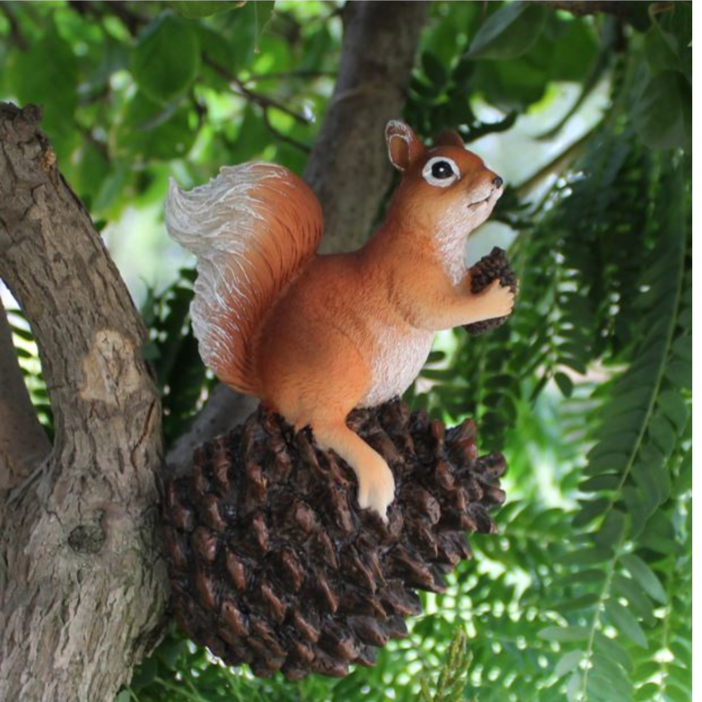 Садова фігура Білочка з шишкою. Підвісна. Для саду, дачи, ландшафтного дизайну. Одеса - фото 2
