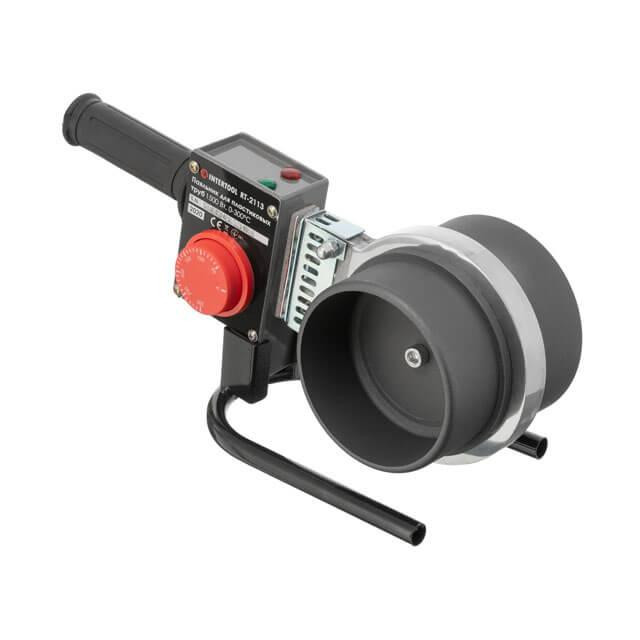 Паяльник для пластиковых труб, 1,5 кВт, 0-300°C, насадки 75, 90, 110 мм, металлический кейс INTERTOOL RT-2113 Киев - изображение 2