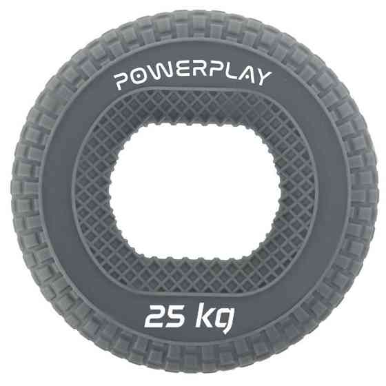 Еспандер кистьовий силіконовий PowerPlay PP-4333 Hand Grip Large 25 кг (Сірий) Луцьк