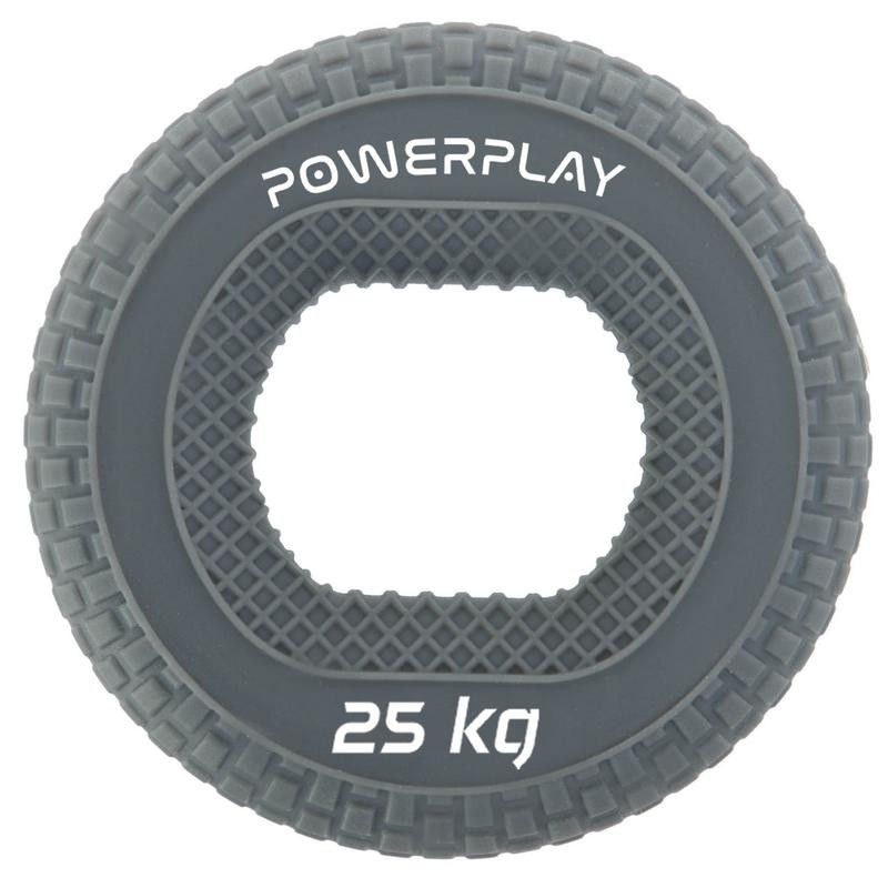 Еспандер кистьовий силіконовий PowerPlay PP-4333 Hand Grip Large 25 кг (Сірий) Луцьк - фото 1