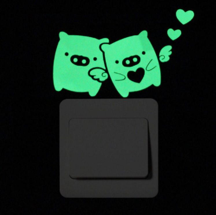 Фосфорна наклейка - розмір 10*6см, салатова, поглинає світло і світиться в темряві Київ - фото 1