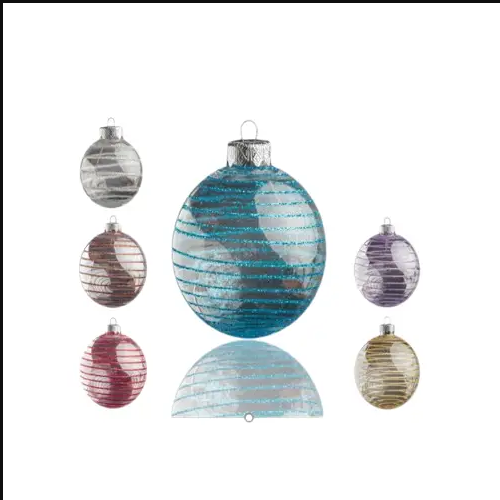 Ялинкова куля Ниточка d10см прозорий КС Житомир - изображение 3