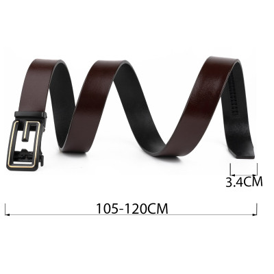 Ремінь Vintage Чоловічий з пряжкою у вигляді літери G Коричневий (20288) Вінниця - фото 4