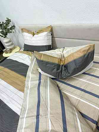 Ecotton Комплект постільної білизни Ecotton двоспальний Сімейний 150х215 см Смуги молочний Киев