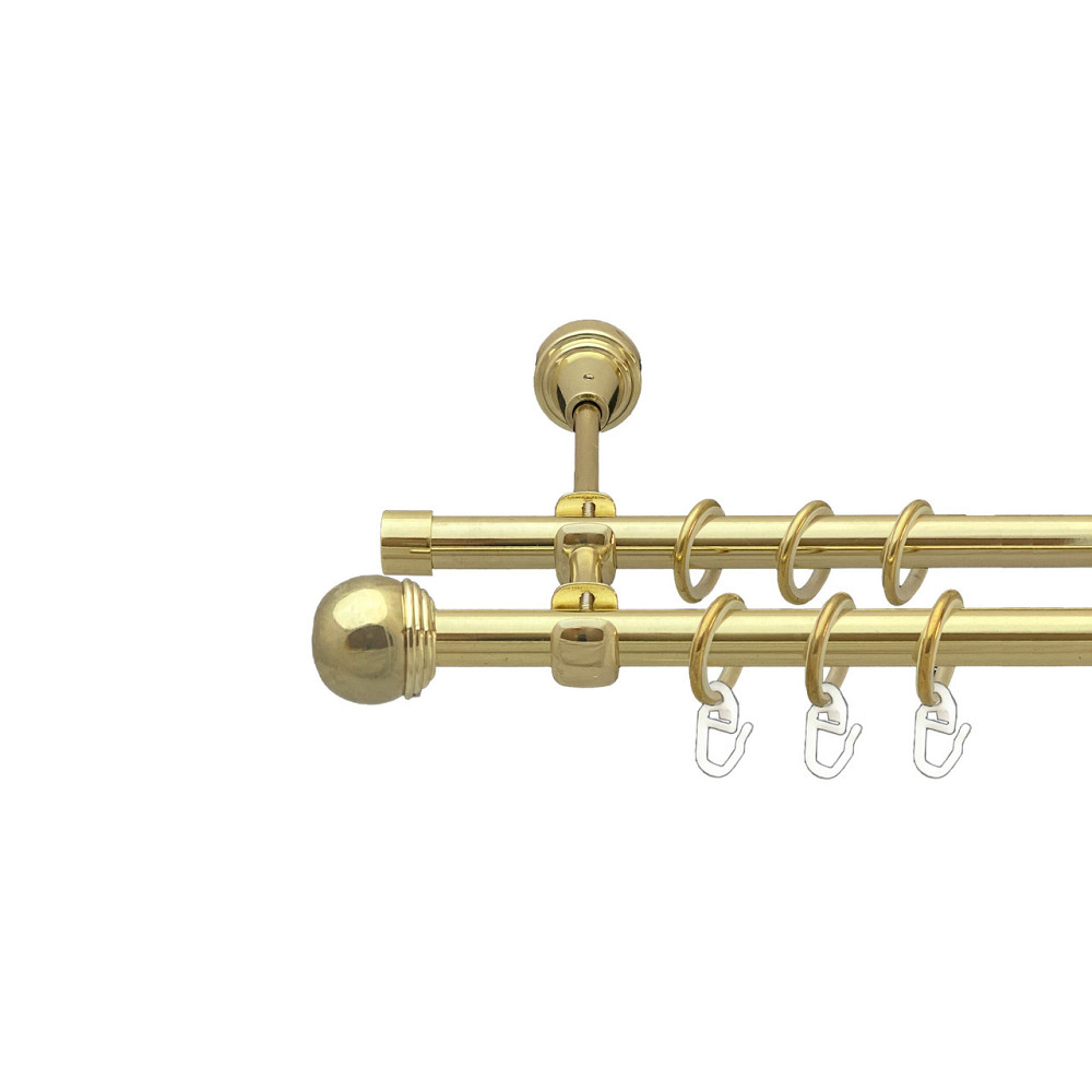 Карниз Orvit Тоді Макс металевий дворядний відкритий Золото 16\16 мм 240 см (00-00014293) Львів - фото 1