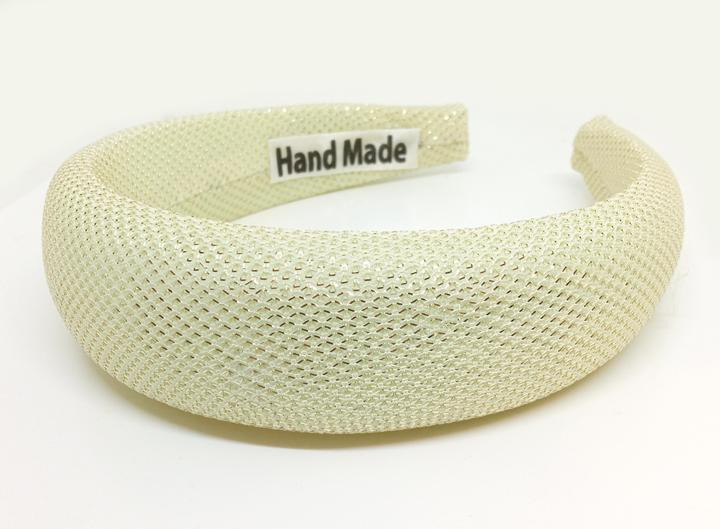 Обруч для волосся блискучий молочний Київ - фото 1