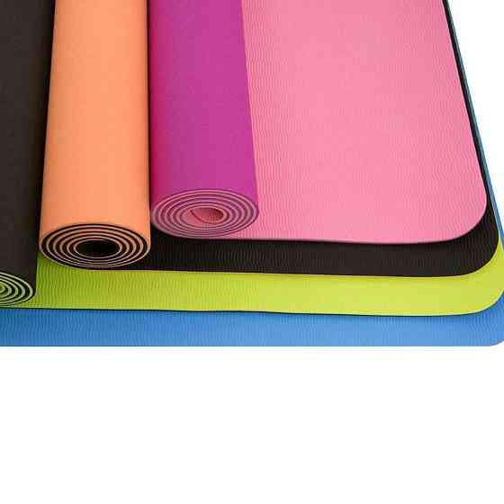 Коврик для фитнеса, йоги TPE Yoga Mat (рр. 183см*61см*6мм) Вишнёвое