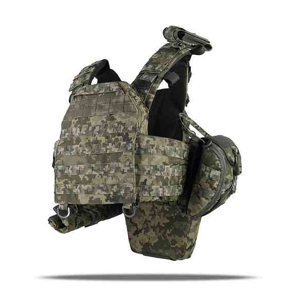 Чоловіча плитоноска піксель тактична плитоноска комплект з підсумками  з швидким скиданням штурмова плитоноска     WAR Львів