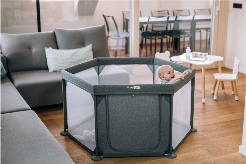 Манеж для дитини FreeON Hexagon, grey Київ - фото 4