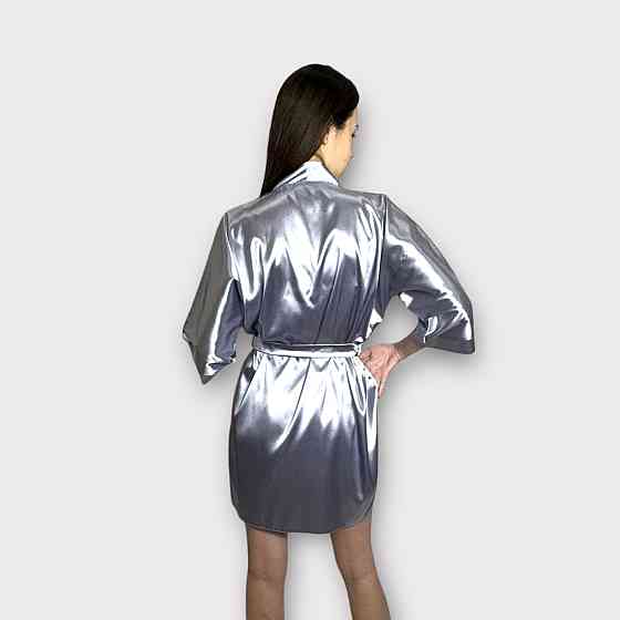 Комплект ночная рубашка с халатом Серый S Харьков