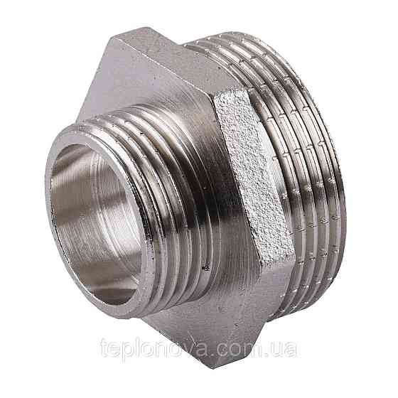 Ниппель редукционный никелированный 2″НР х 1″НР штампованный А0543А(нк) VA Черновцы