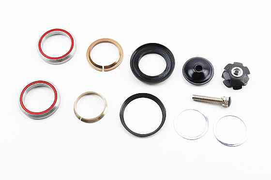 Кермова колонка 1-1/8" (41,8/28,6x41,8/30) безрізьбової вилки, інтегровані, пром-підшипники, чорні H51 Київ