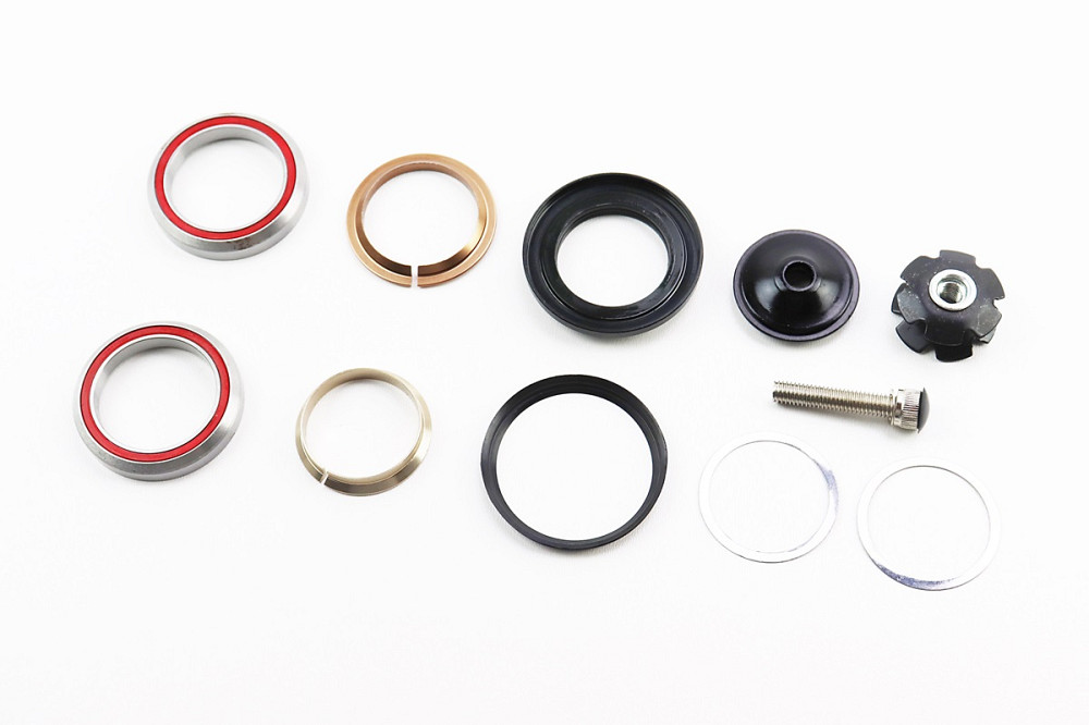 Кермова колонка 1-1/8" (41,8/28,6x41,8/30) безрізьбової вилки, інтегровані, пром-підшипники, чорні H51 Київ - фото 2