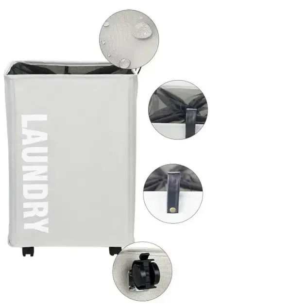 Тканевая корзина для белья с ручками ROLLING BAG AND243, ящик для белья Коломия - фото 2