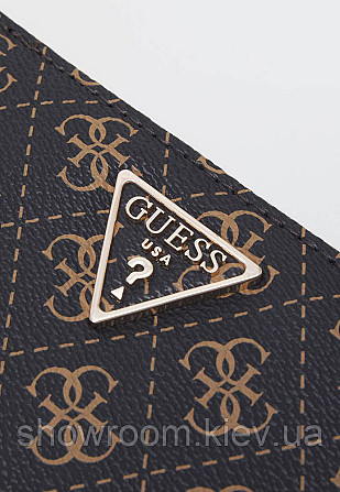 Брендовый удобный кошелек Guess (7596) коричневый Киев - изображение 2