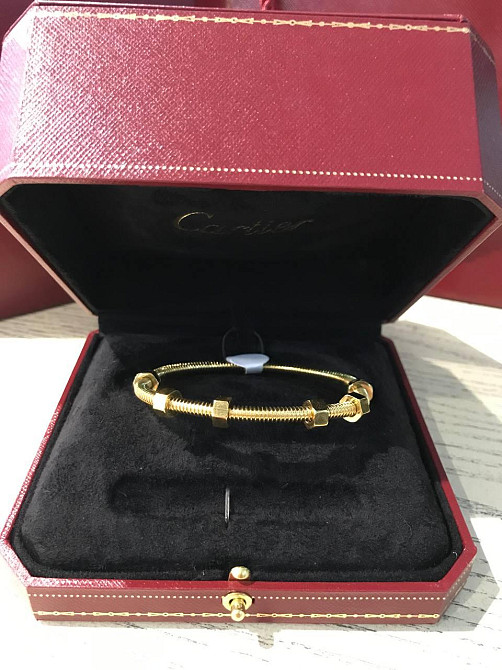 Cartier браслет у лимонному золоті / Cartier браслет позолота Одеса - фото 1