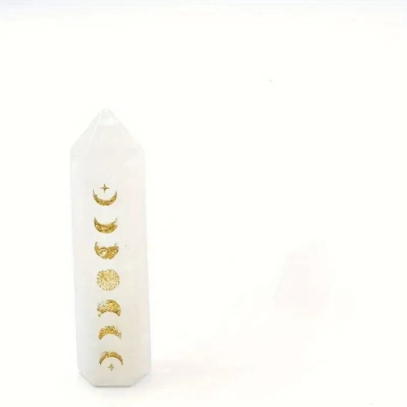 Набір кристалів: рожевий кварц, прозорий кварц і аметист із гравіюванням фаз Місяця Київ - фото 4