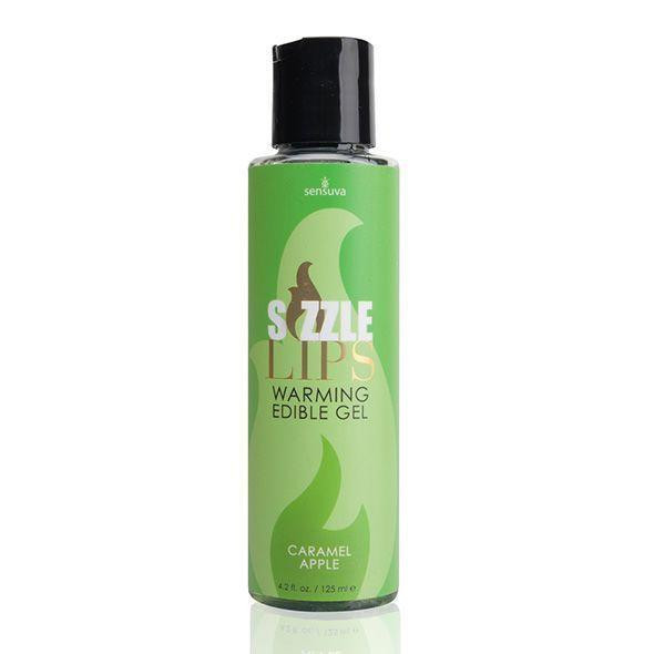 Зігрівальний масажний гель Sensuva Sizzle Lips Caramel Apple (125 мл), без цукру, їстівний Sex Aura Київ - фото 1