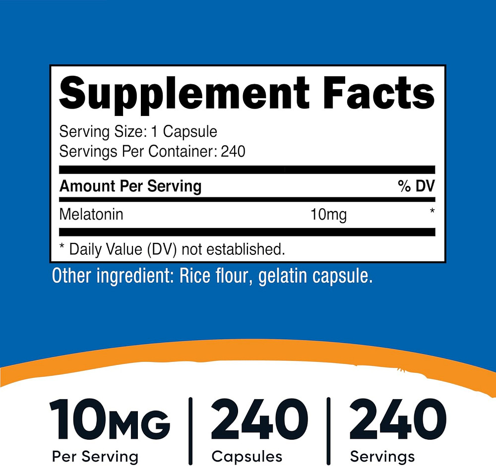 Melatonin, 10 mg, 240 Capsules Луцк - изображение 3