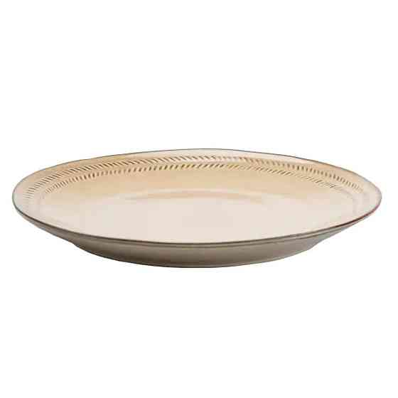 TS Kitchen Тарілка сервірувальна кругла порцелянова 27.5 см бежева Київ