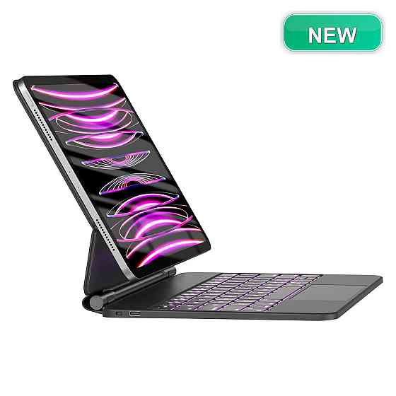 Клавиатура HOU iPad Air 11 2024/Pro 11 AZERTY Черный RGB подсветка Трекпад Киев