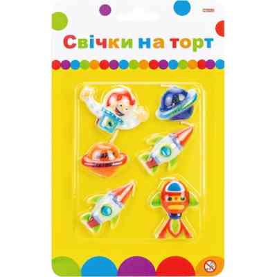 Свічка Maxi Космос 6 шт на торт (MX624028) Вінниця