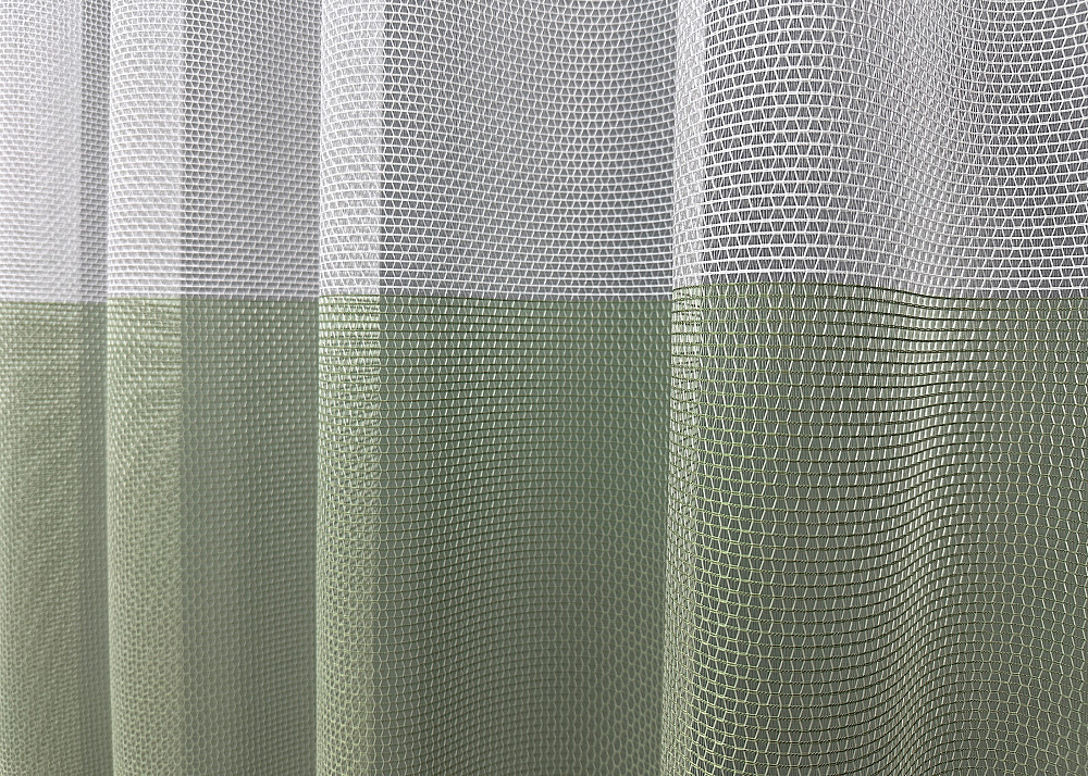 Тюль VR-Textil 1747т Сітка Льон Білий з оливковим 300х250 см (42-0856) Київ - фото 5