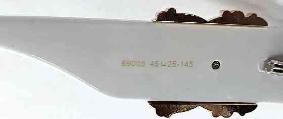 Брендові окуляри жіночі чорно-білі, великі, із золотим логотипом модні. Київ