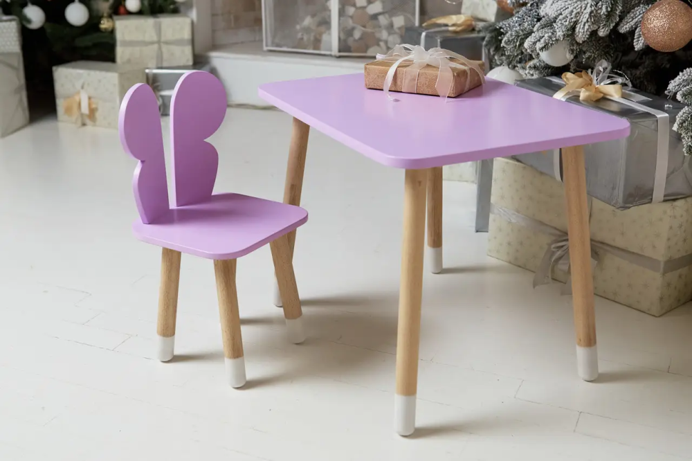 Дитячий столик зі стільчиком Метелик (Фіолетовий) Київ - фото 4