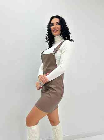 Сарафан з екошкіри "Jolly" оптом / Розпродаж моделі Мокко, 42-44 Київ