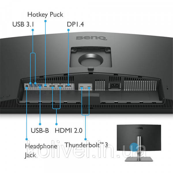TFT 27" BenQ PD2725U, IPS, 4K UHD, DHDR400, 2xHDMI, DP, 2xThunderbolt 3 (USB-C), USB-hub, HAS, кол. Київ - фото 9
