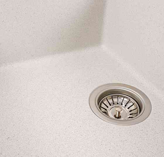 VALESO Комплект: Мийка LOTOS 6550 біла в крапку + Змішувач NS02A білий в крапку + Сифон 1041 Киев