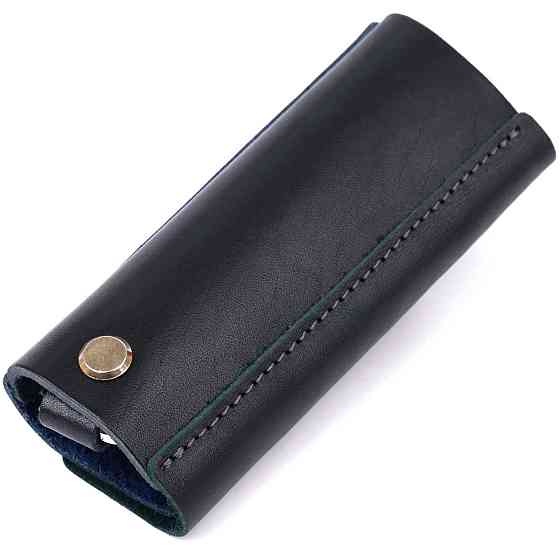 Кожаная ключница GRANDE PELLE 11352 Синяя Киев