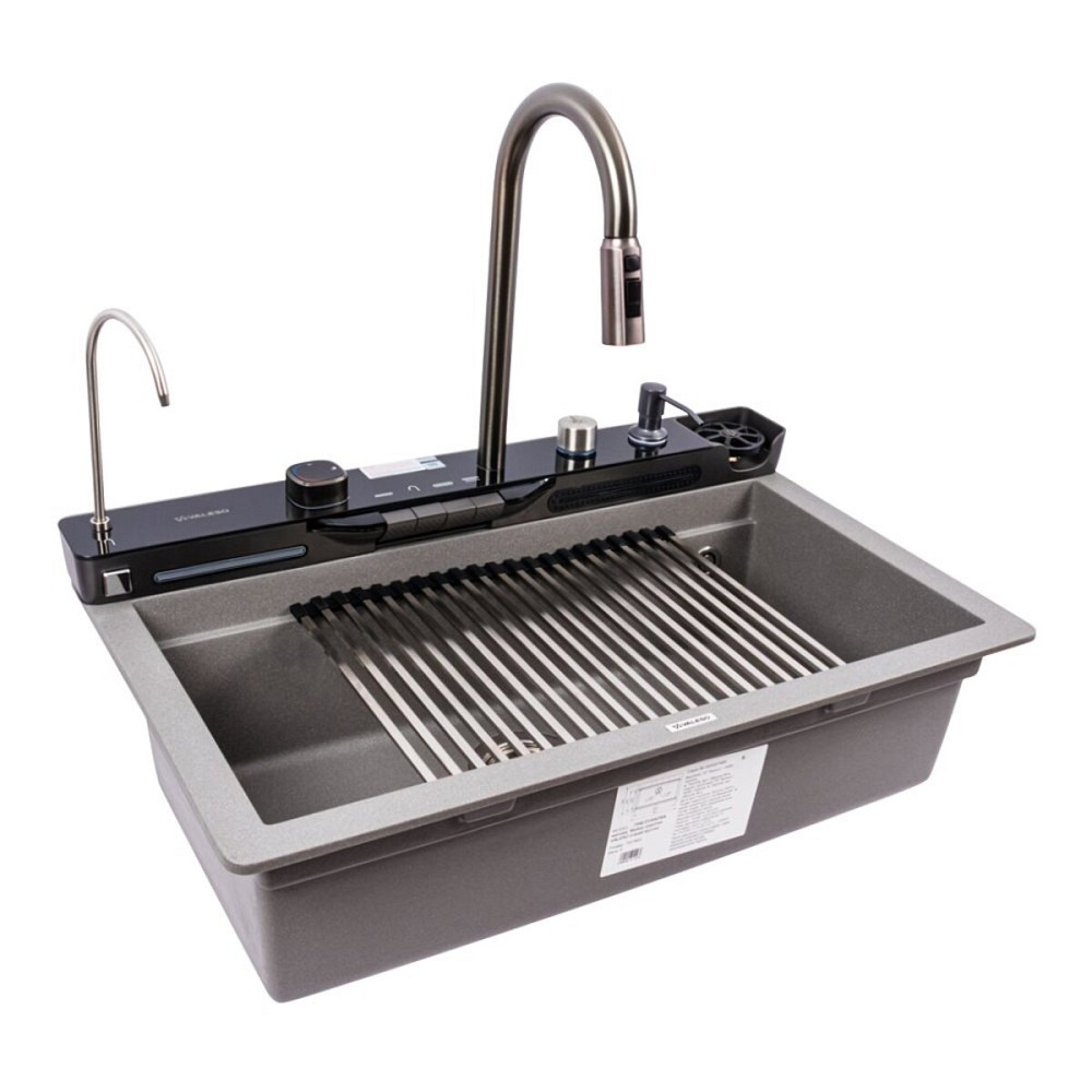 VALESO Гранітна мийка VALESO EVANORA 7546 матова Сірий мусон Киев - изображение 2