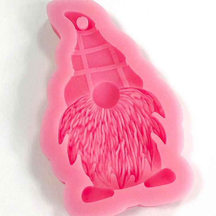 Молд новогодний Гном 70 на 44 мм розовый Киев - изображение 7