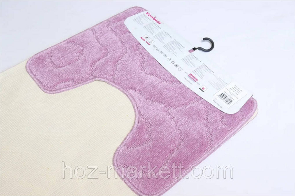 Набор ковриков для ванной и туалета 100 х 60 Турция розовій Харьков - изображение 2