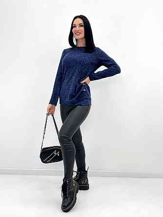 Жіноча кофтинка з гудзиками "Vesta" оптом | Батал Темно-синій, 50-52 Київ