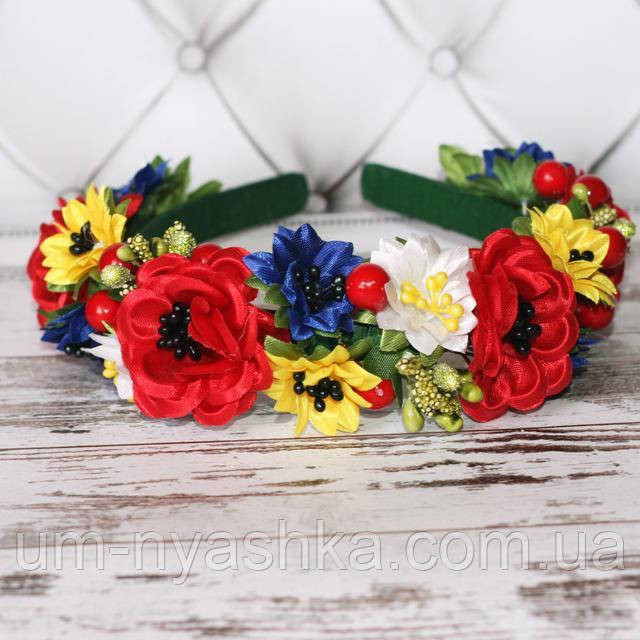 Обідок обруч з трояндочками "Польові квіти" Кривий Ріг - фото 2
