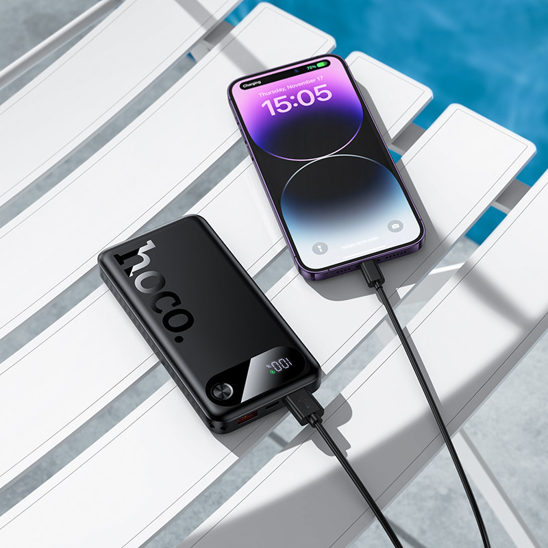 Павербанк 10000 mAh HOCO J154 Victorious 22.5W+PD20W быстрая зарядка черный power bank повербанк Одесса - изображение 10