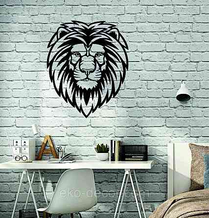 Декоративное настенное Панно «Лев» Декор на стену 110*92 см, Черный Киев