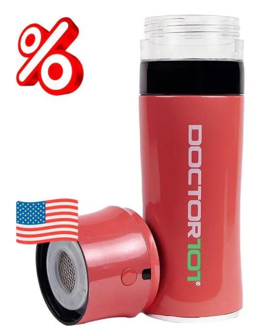 Элегантный водородный генератор Doctor-101 Aura для женщин. Компактная, цвет яркий насыщенно-розовый (красный) Днепр - изображение 1