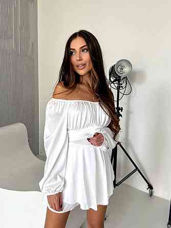 Жіночий стильний привабливий шовковий комбінезон арамі Молочний, 42/44 Одеса