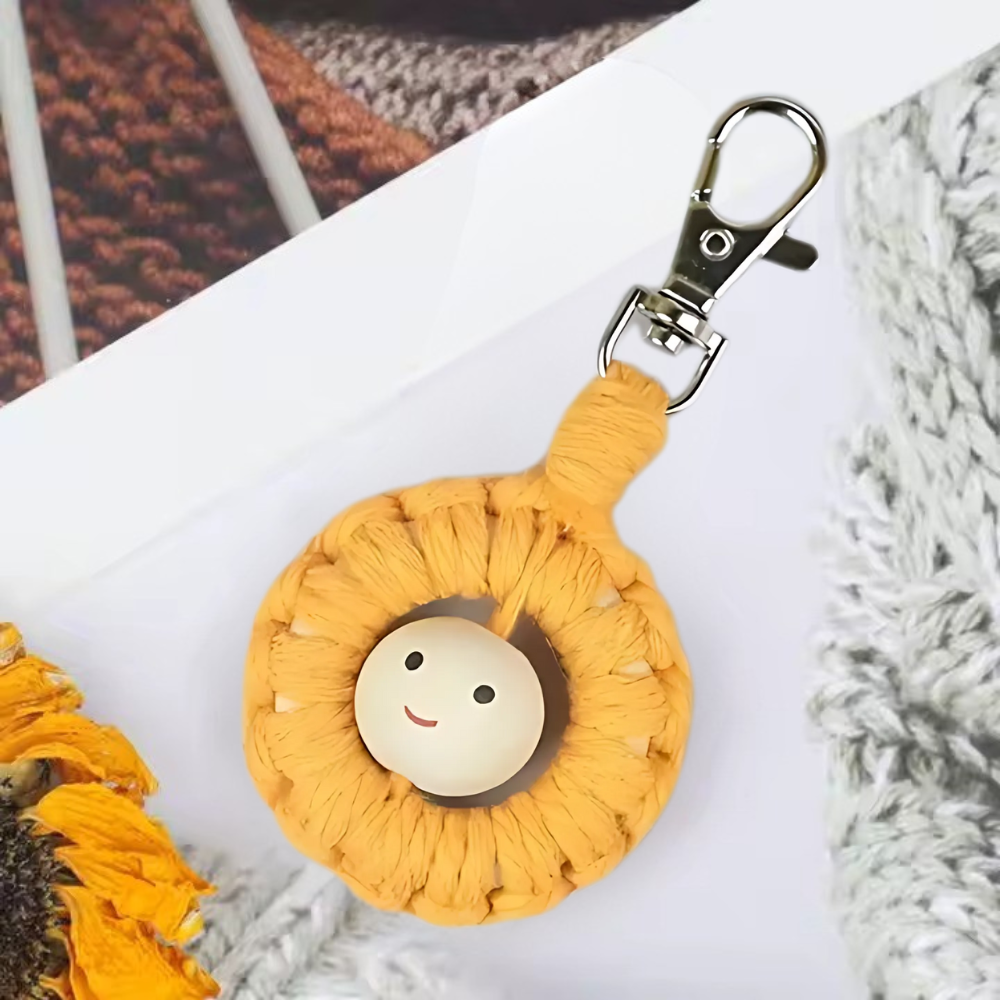 Набор макраме для творчества и ручного вязания брелока для ключей или аксессуаров 10х5см,оранжевый Каменец-Подольский - изображение 2